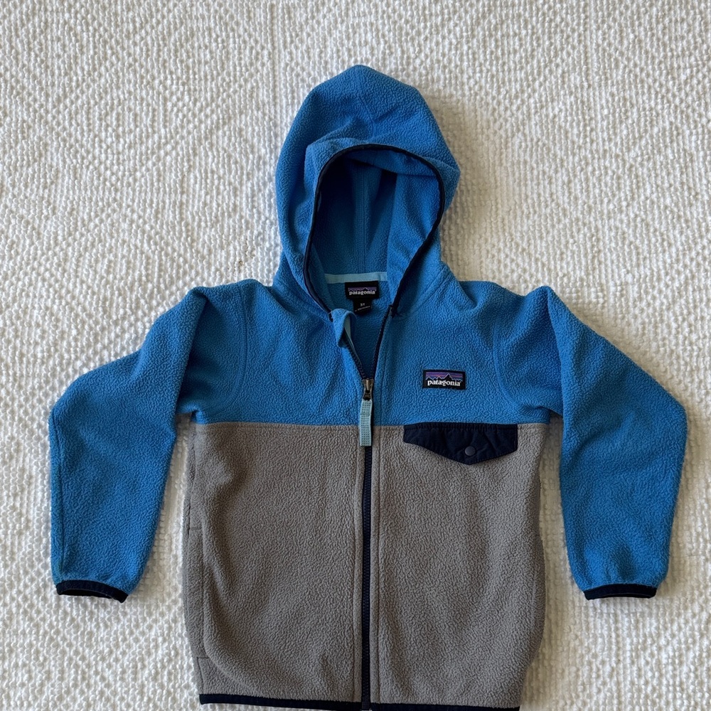 Patagonia 3T Kids Two-Tone Fleece Hoodie